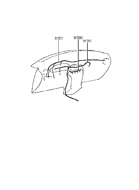 91390-27020 Hyundai Wiring Assembly-Switch Extension