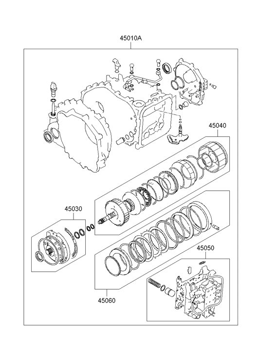Hyundai 45060-3AC00 Seal Kit-Automatic Transaxle Brake 45060-3AC00 Hyundai Seal Kit-Automatic Transaxle Brake