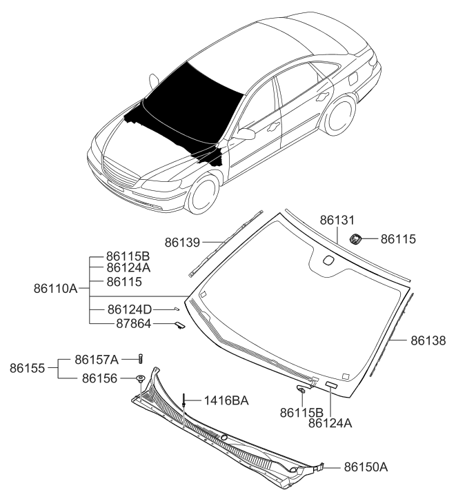 Hyundai 86115-3L000 WIRG Assembly-WINSHIELDS DEFROST 86115-3L000 Hyundai WIRG Assembly-WINSHIELDS DEFROST