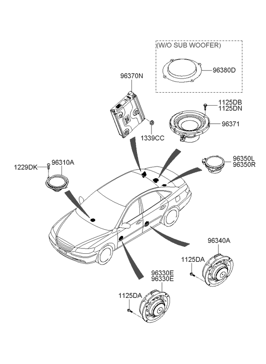 96370-3L400 Hyundai Extension Amp Assembly