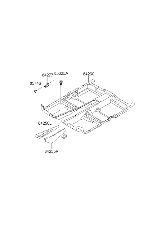 84260-3L202-B9 Hyundai Carpet Assembly Floor