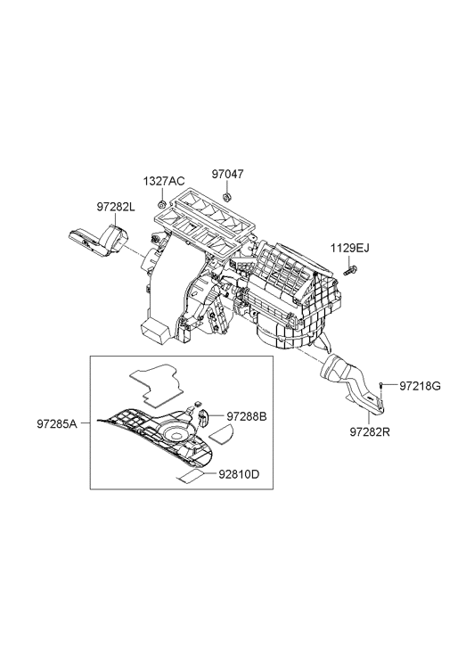 Hyundai 97111-3L001 Duct-Air,LH 97111-3L001 Hyundai Duct-Air,LH