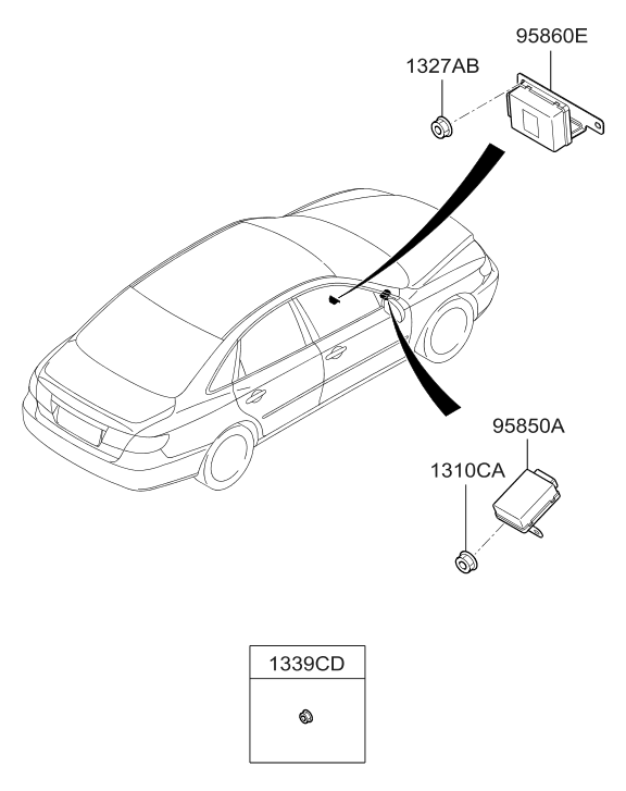 Hyundai 95850-3L200 Automatic Transaxle Key Lock Control Module Assembly 95850-3L200 Hyundai Automatic Transaxle Key Lock Control Module Assembly
