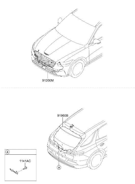Hyundai 91650-IT010 Tail Gate Wiring Assembly 91650-IT010 Hyundai Tail Gate Wiring Assembly