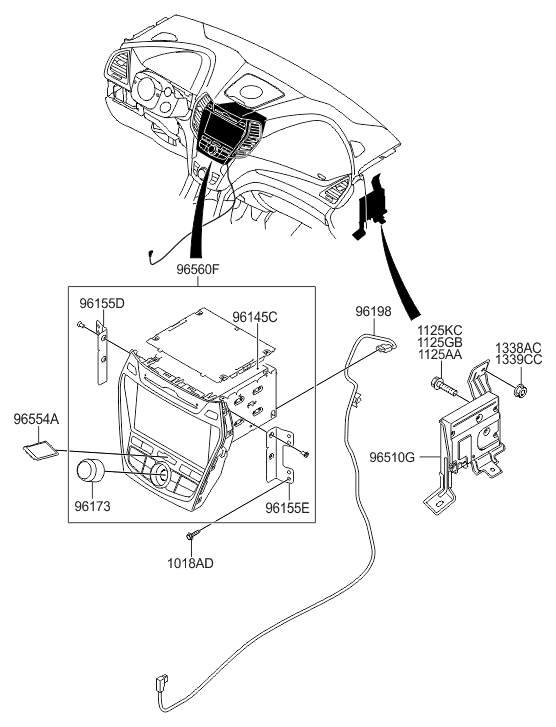 96554-B8102 Hyundai Map Navigation External Memory