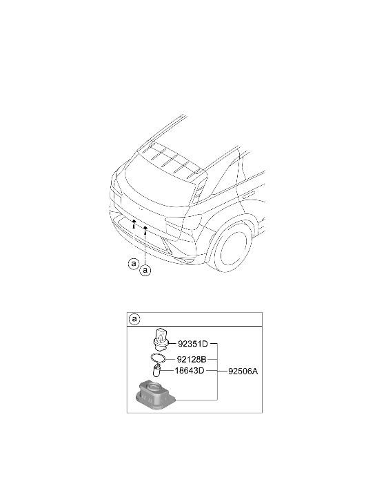 92501-M5000 Hyundai License Plate Lamp Assembly