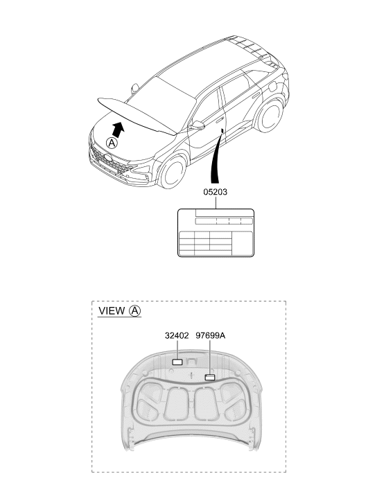 32450-M5006 Hyundai Emission Label