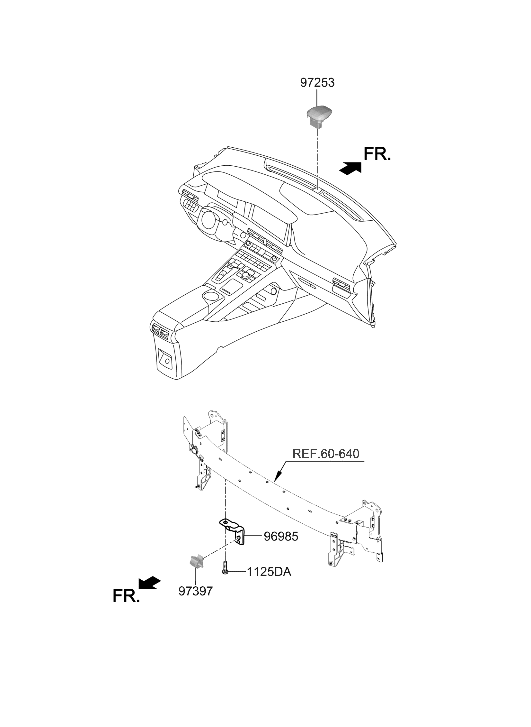Hyundai 97281-M5000 Bracket-Ambient Sensor MTG 97281-M5000 Hyundai Bracket-Ambient Sensor MTG