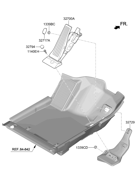 32700-M5100 Hyundai PEDAL ASSY-ACCELERATOR
