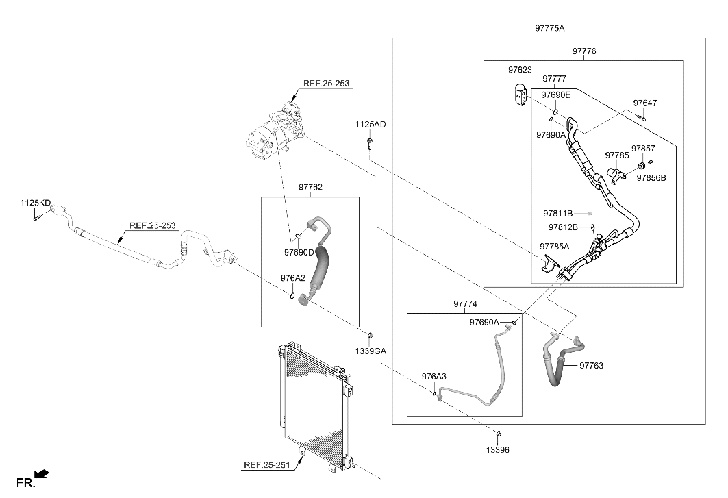 97785-M5000 Hyundai A/C Cooler Line Clip