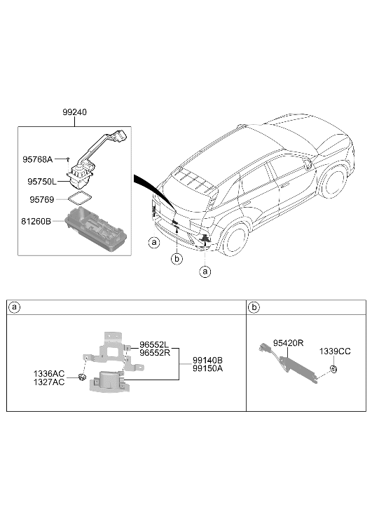 Hyundai 99241-M5100 Back View Camera Assembly 99241-M5100 Hyundai Back View Camera Assembly