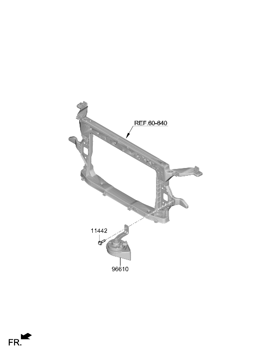 Hyundai 96641-K2000 Horn Assembly-Low Pitch 96641-K2000 Hyundai Horn Assembly-Low Pitch