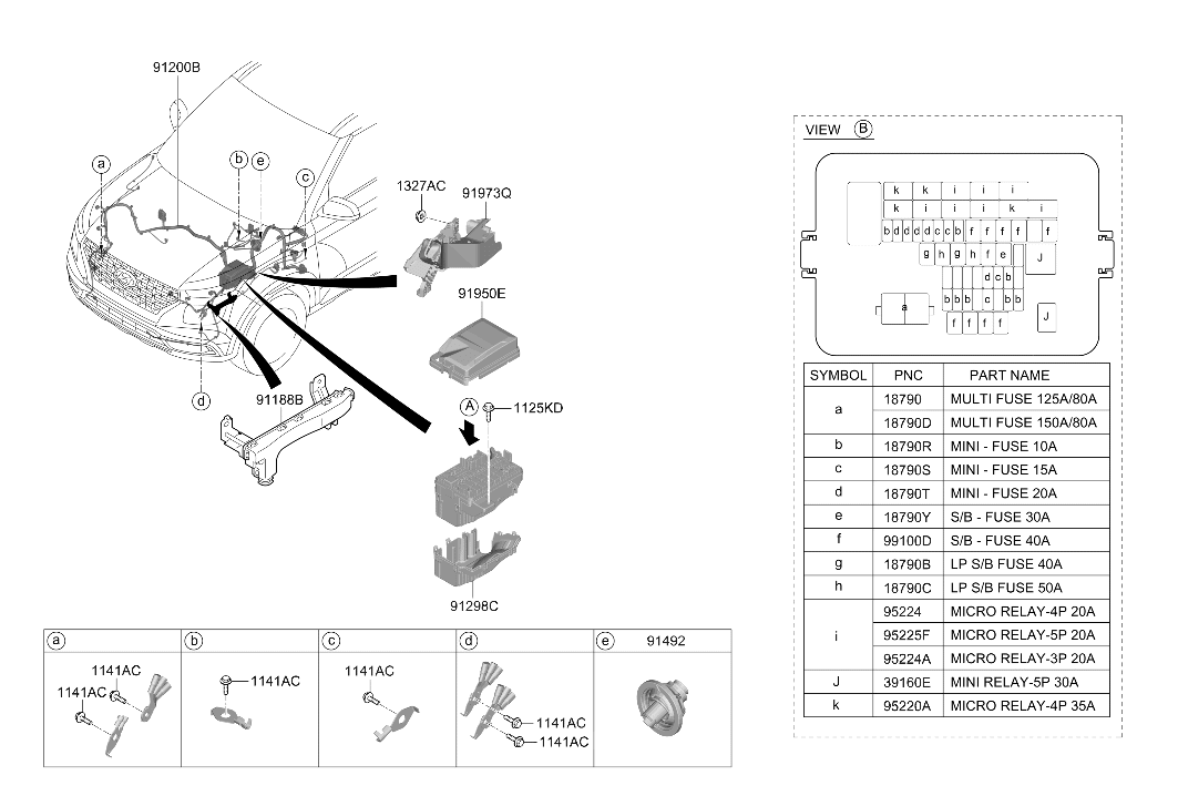 912G0-K2031 Hyundai Wiring Assembly Front