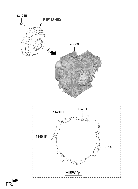 48000-2H051 Hyundai TRANSAXLE Assembly-CVT