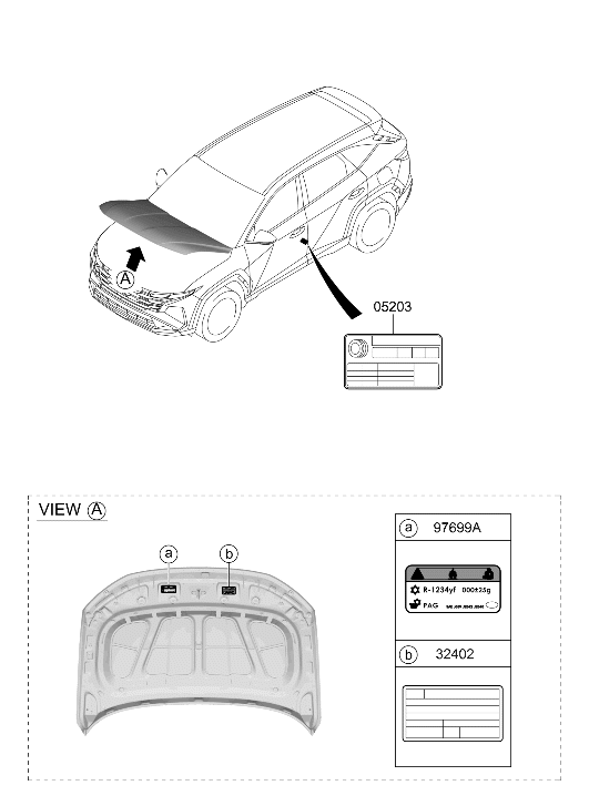 32450-2S370 Hyundai Emission Label