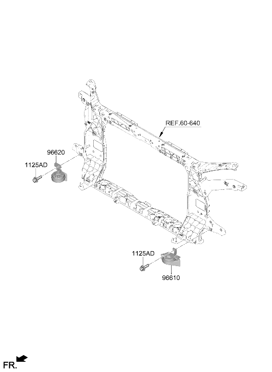 Hyundai 96621-N9500 Horn Assembly High Pitch 96621-N9500 Hyundai Horn Assembly High Pitch