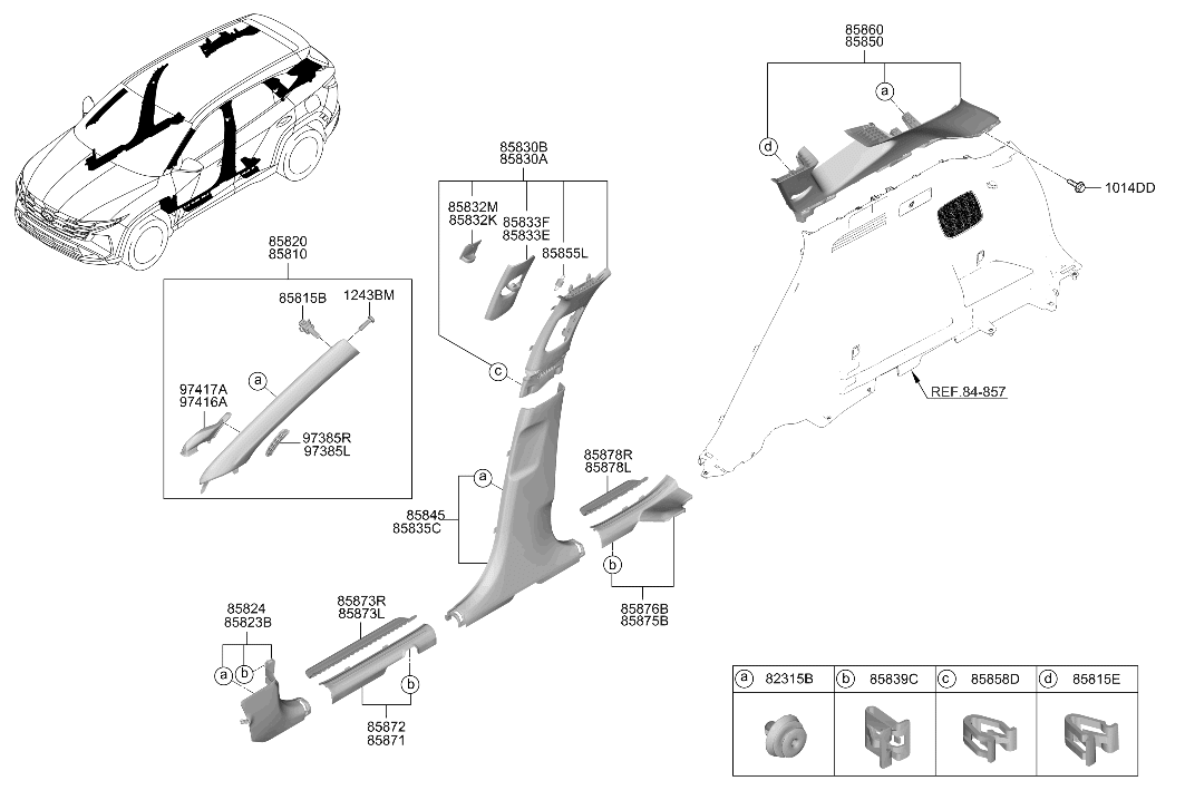 85873-CW500-NNB Hyundai Front Step Plate Trim Left Hand