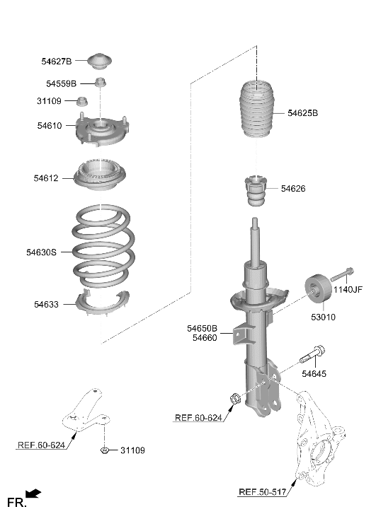 Hyundai 54630-CWPH0 Front Spring 54630-CWPH0 Hyundai Front Spring