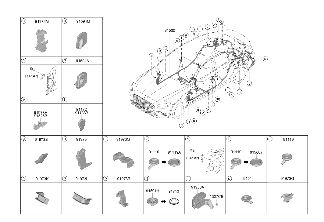Hyundai 91970-G9120 Protector Wiring 91970-G9120 Hyundai Protector Wiring