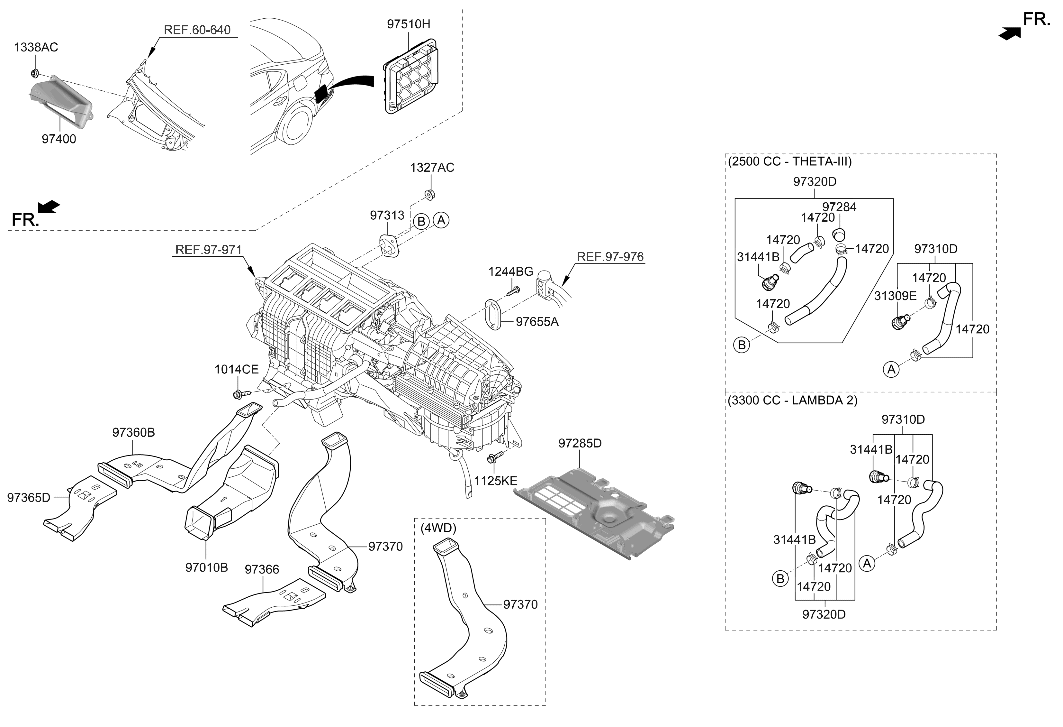 97312-G9500 Hyundai Water Outlet Hose Assembly