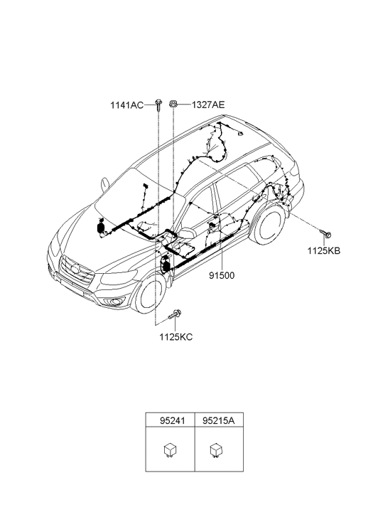 Hyundai 91550-0W100 Wiring Assembly Floor 91550-0W100 Hyundai Wiring Assembly Floor