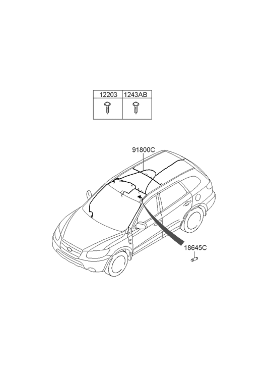 Hyundai 91805-0W190 Wiring Assembly Roof 91805-0W190 Hyundai Wiring Assembly Roof