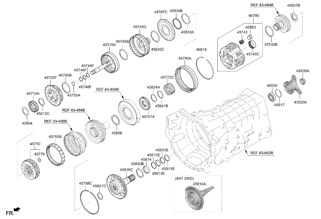 Hyundai 45770-47000 Gear-Rear Sun 45770-47000 Hyundai Gear-Rear Sun