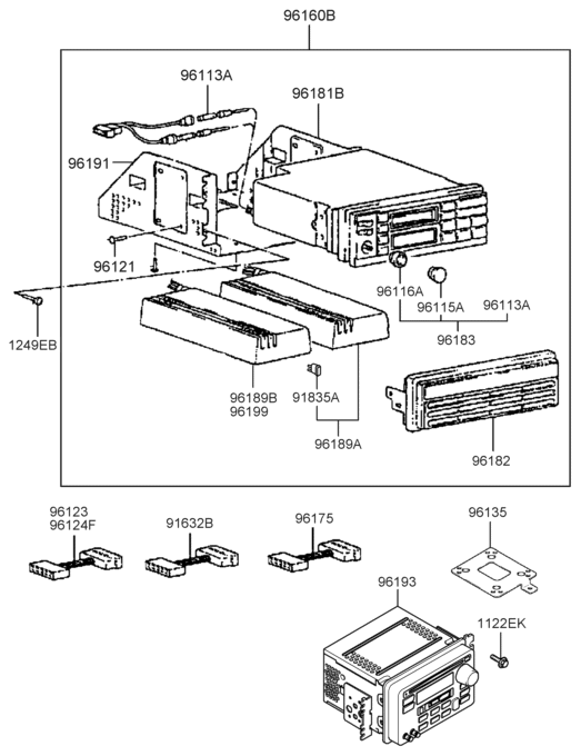 Hyundai 96183-33100 Audio Head Module 96183-33100 Hyundai Audio Head Module