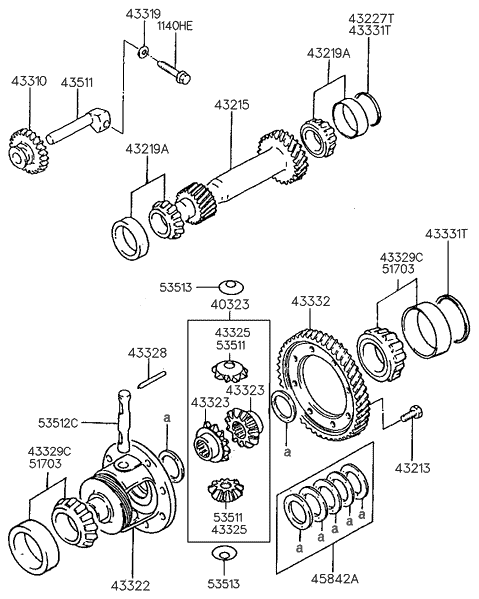 Hyundai 43215-34010 Gear-Counter Shaft Cluster 43215-34010 Hyundai Gear-Counter Shaft Cluster