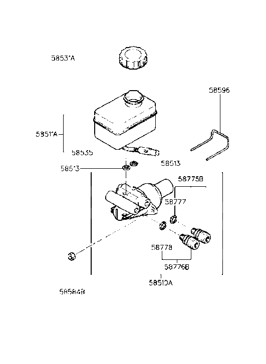 Hyundai 58529-33301 Master Cylinder Reservoir 58529-33301 Hyundai Master Cylinder Reservoir