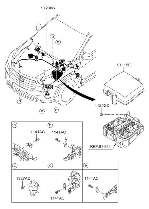 91310-B8720 Hyundai Wiring Assembly Front