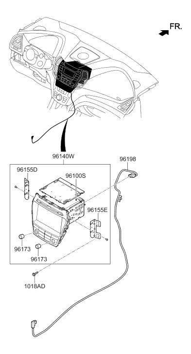 96174-B8010 Hyundai Deck Assembly Audio