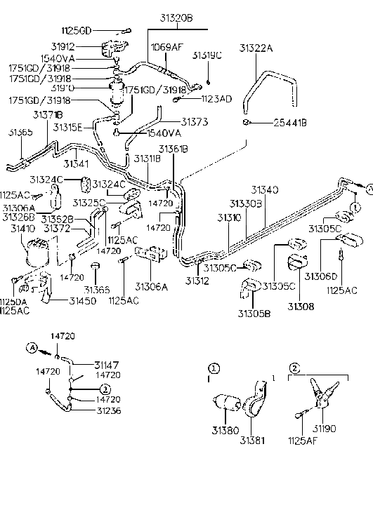 31320-23000 Hyundai Hose-Filter To Delivery Pipe