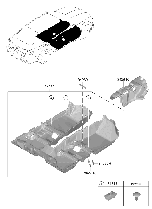 Hyundai 84250-L1000 Isolation Pad-FR Tunnel 84250-L1000 Hyundai Isolation Pad-FR Tunnel