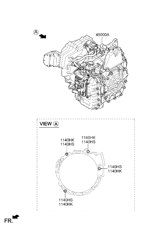 45000-3D801 Hyundai Auto Transmission Assembly