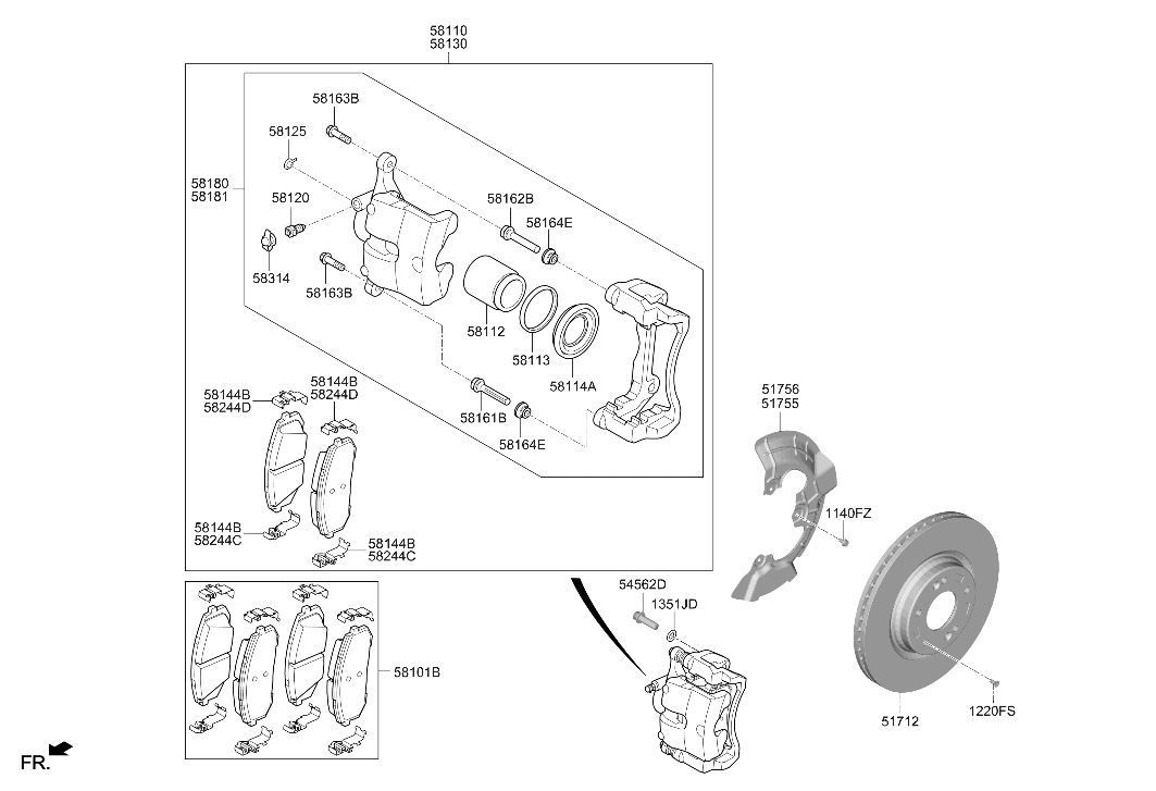 Hyundai 58144-L1000 Spring-Pad (A) 58144-L1000 Hyundai Spring-Pad (A)