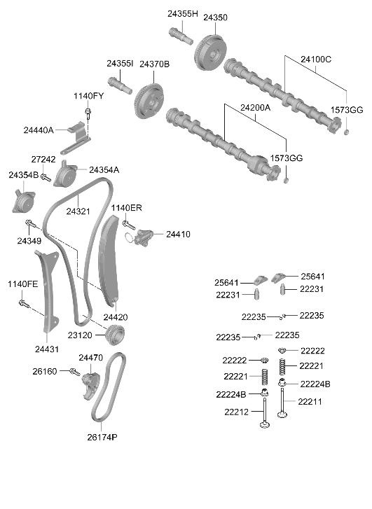 24440-2JTA0 Hyundai Cam To Cam Guide