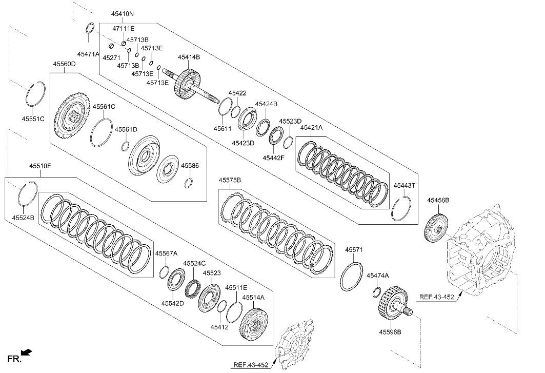 45575-3D810 Hyundai Disk Set-Engine Clutch