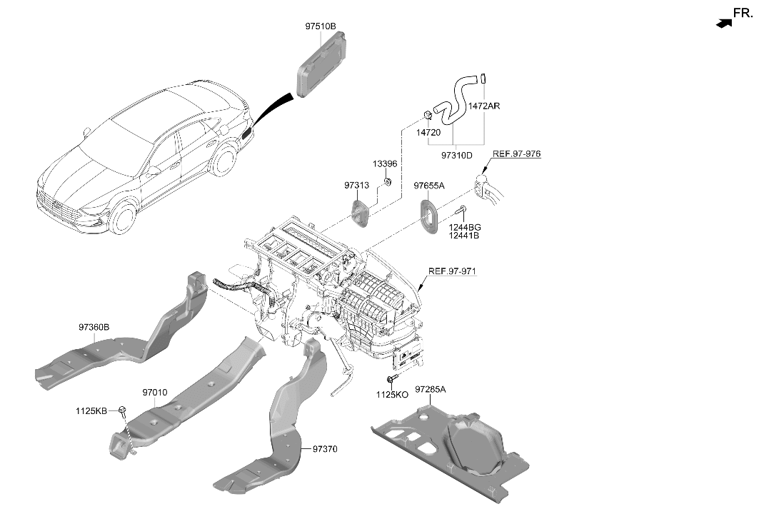 97311-L5000 Hyundai Water Inlet Hose Assembly