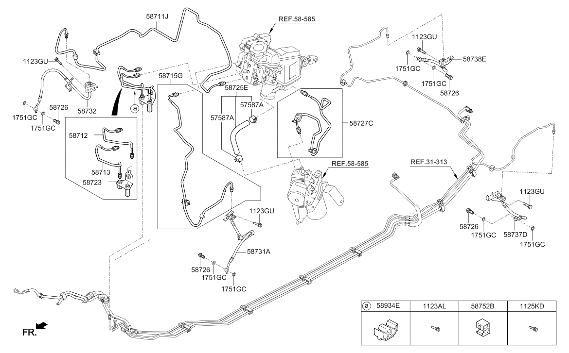 58727-M9000 Hyundai Tube Assembly