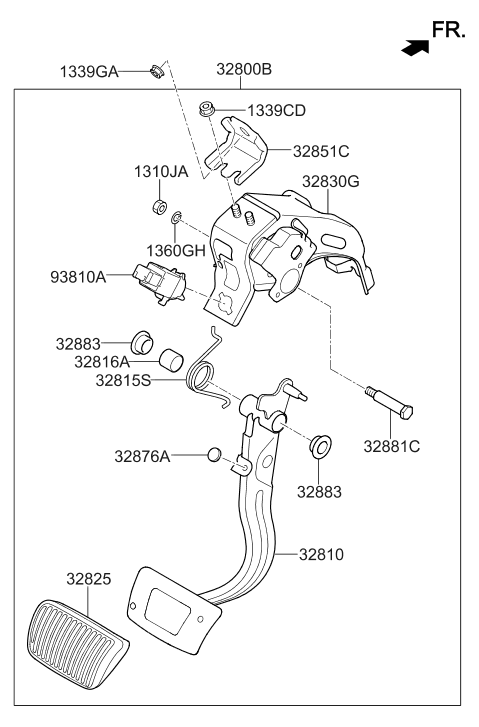 32830-E6100 Hyundai Member Assembly-Brake