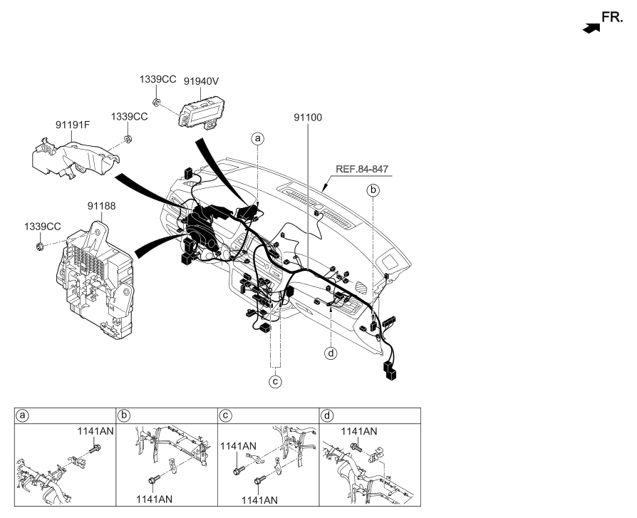 Hyundai 911D2-E6891 Wiring Assembly Main 911D2-E6891 Hyundai Wiring Assembly Main