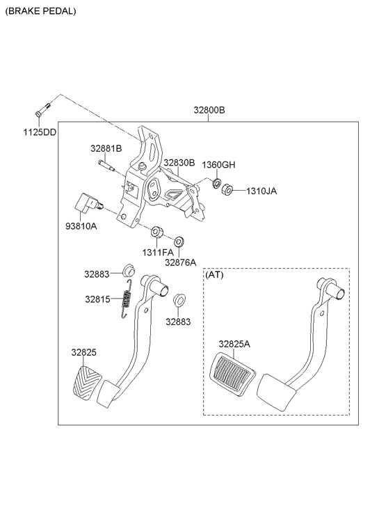 Hyundai 32830-2S000 Member-Pedal Support 32830-2S000 Hyundai Member-Pedal Support