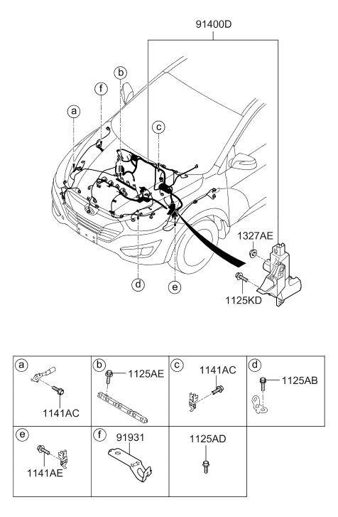 Hyundai 91402-2S021 Wiring Assembly Control 91402-2S021 Hyundai Wiring Assembly Control