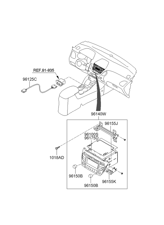 Hyundai 96164-2S000 Deck Assembly Audio 96164-2S000 Hyundai Deck Assembly Audio