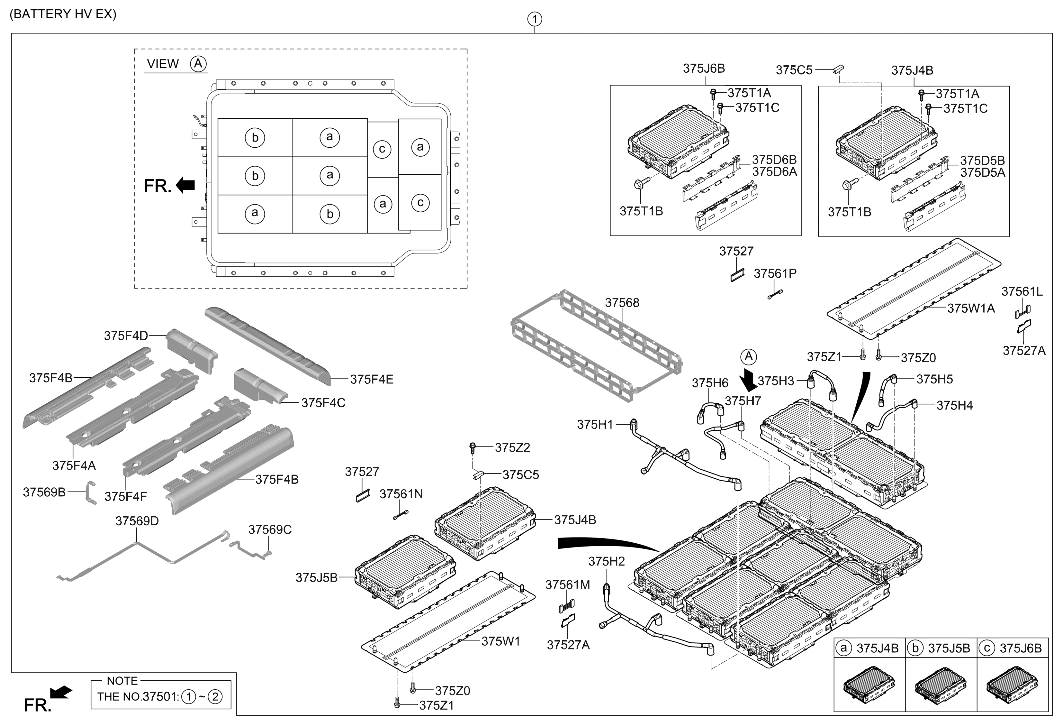 Hyundai 375H1-K4021 Hose Assembly-Battery Pack Outlet 375H1-K4021 Hyundai Hose Assembly-Battery Pack Outlet