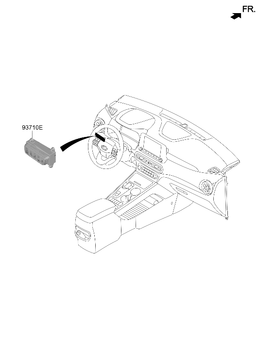 Hyundai 93710-K4DC0-TRY Side Crash Pad Switch Assembly 93710-K4DC0-TRY Hyundai Side Crash Pad Switch Assembly