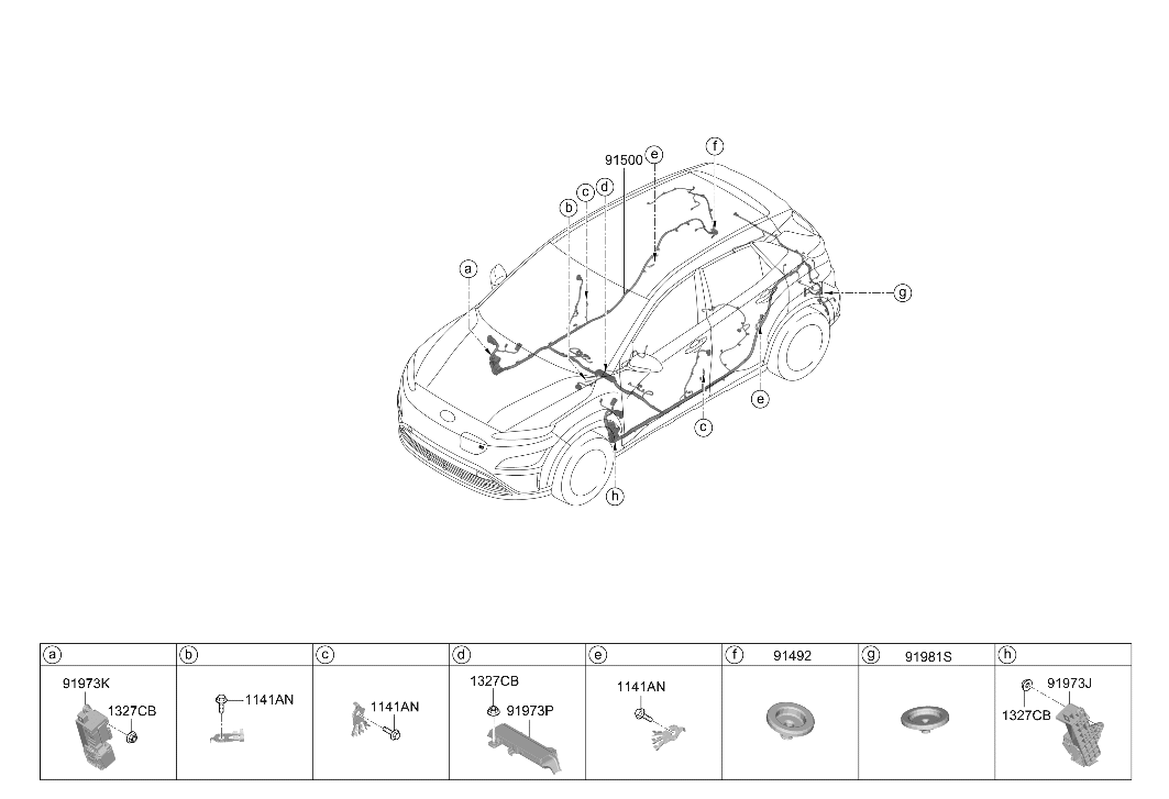 Hyundai 91961-K4010 Protector Wiring 91961-K4010 Hyundai Protector Wiring