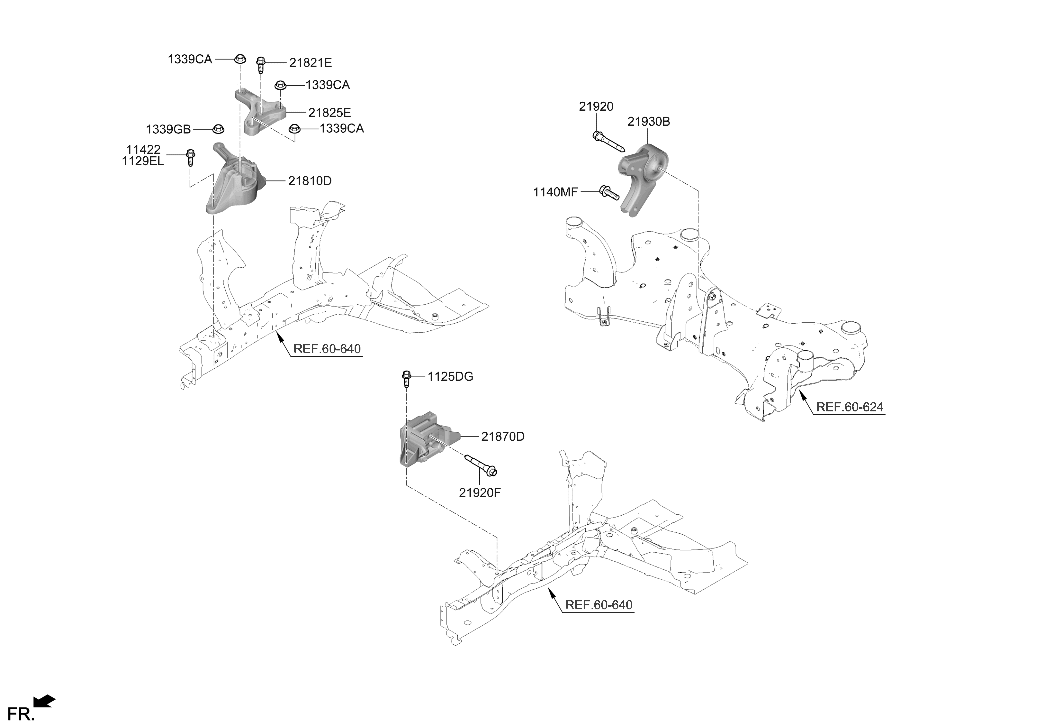 Hyundai 21930-K4100 Bracket Assembly-RR MTG 21930-K4100 Hyundai Bracket Assembly-RR MTG