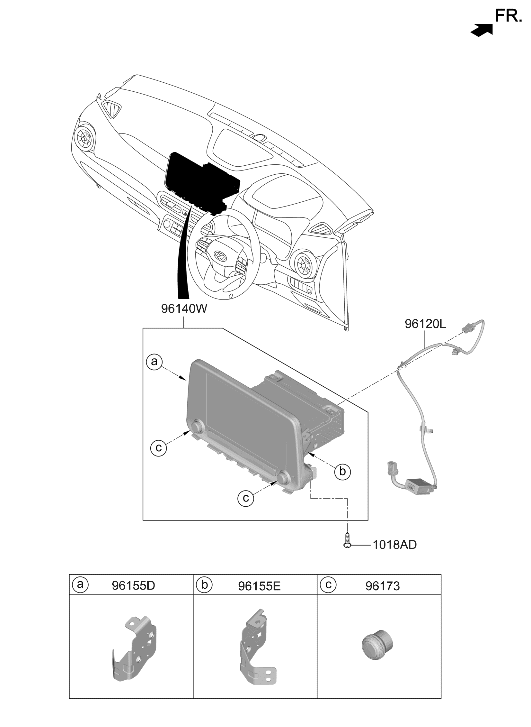 Hyundai 96160-K4710-NVC AUDIO ASSY 96160-K4710-NVC Hyundai AUDIO ASSY